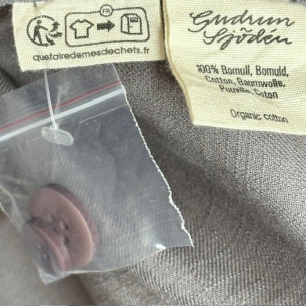 Gudrun Sjoden V-Neck Organic Cotton Blazer NEW - Taupe/Orange - L - Picture 8 of 10
